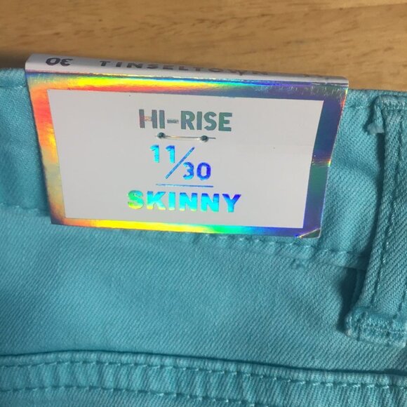 Tinseltown High Rise Juniors Skinny Jeans Sea Glass Size 11. NWT - Picture 7 of 13